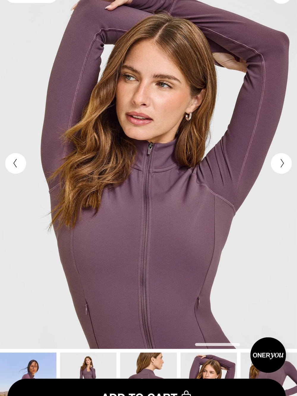 Oner Active SOFTMOTION™ JACKET WITH WHITE LOGO - Vintage Purple
